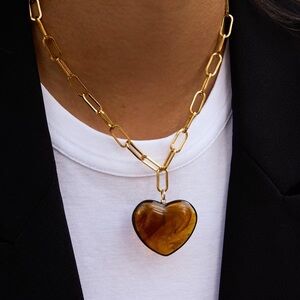 18K Gold Plated Heart Pendant Necklace